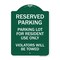 Signmission Reserved Parking Reserved Parking Lot for Resident Use Only Violators Will Be Towed, GW-1824-23040 A-DES-GW-1824-23040 - alternate 1